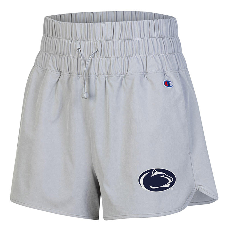 Champion Penn State Nittany Lions Mens Grey Woven Shorts Grey 92 Poly 8 Elastic Size S