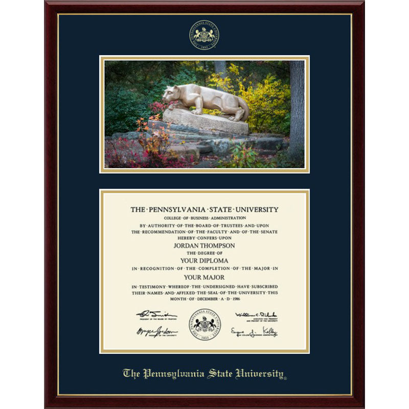 Nittany Lion Shrine Photo Diploma Frame