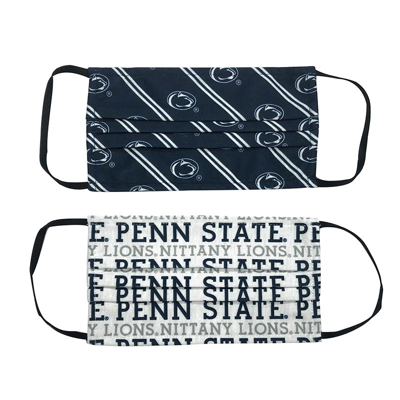 2 PACK - Three Layer Penn State Nittany Lions Logo Face Masks