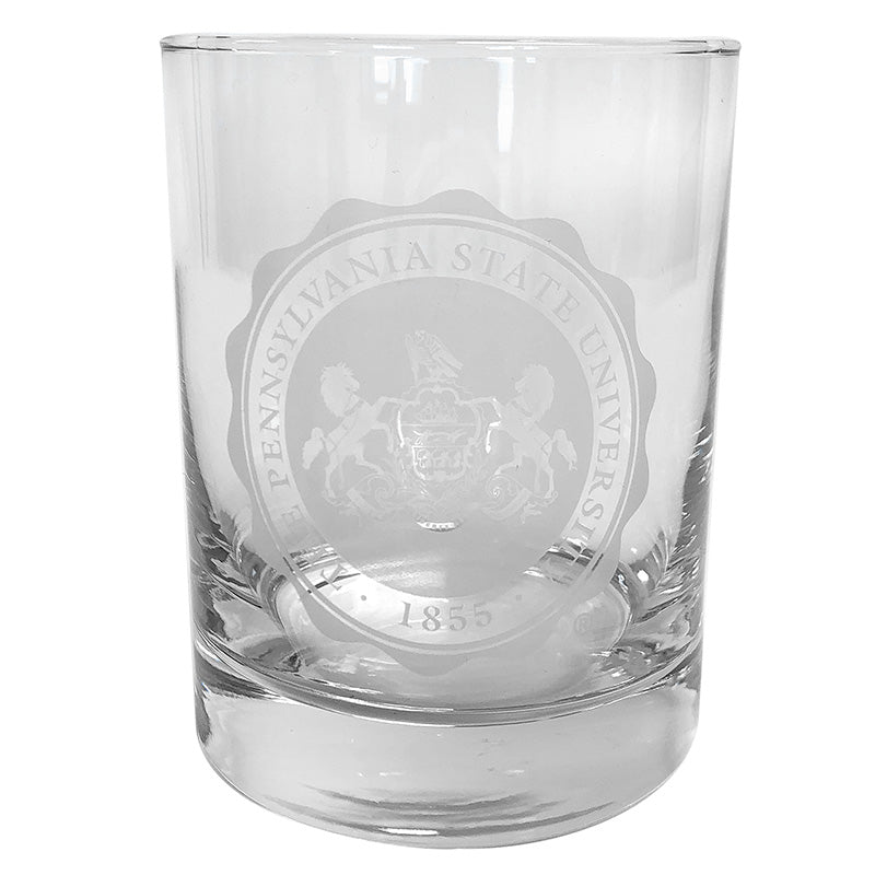 Penn State University Seal Rocks Glass