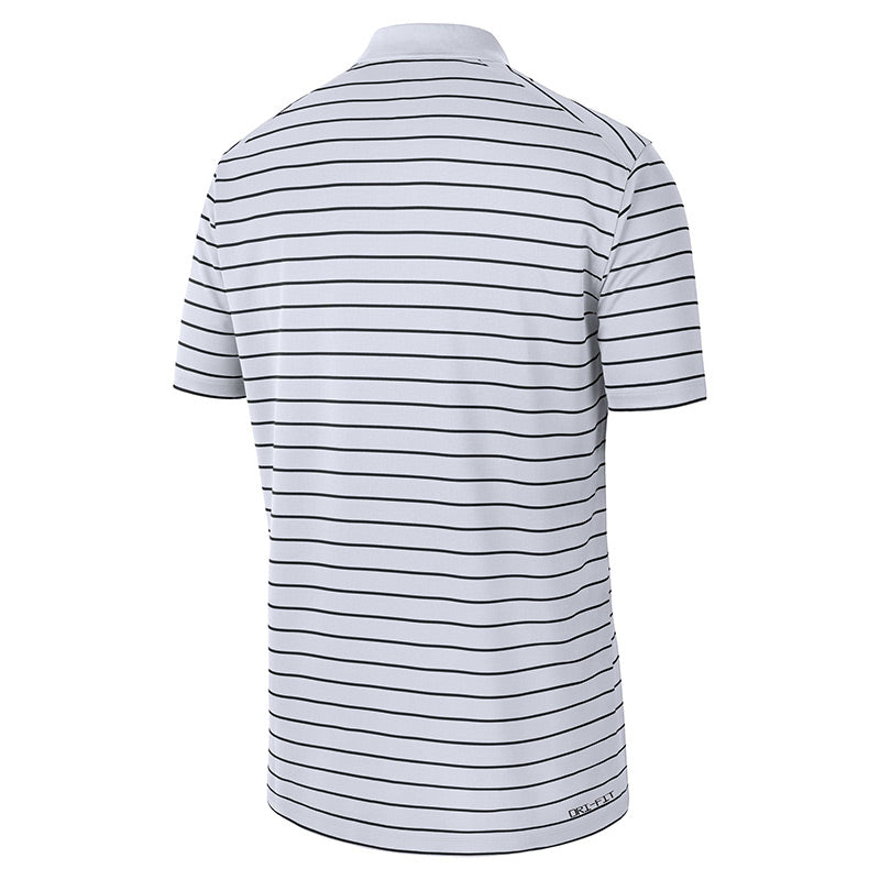 Nike The Athletic Dept Polo Shirt Mens Size XL Gray Stripe Short Sleeve
